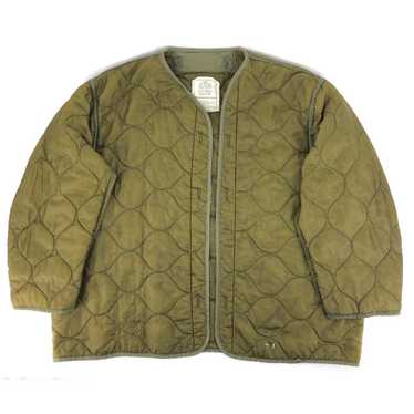 Vintage quilted military field coat liner US Army… - image 1