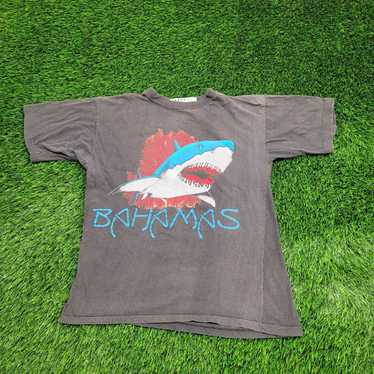 Vintage Vintage 90s Bahamas Shark Attack Shirt Wo… - image 1