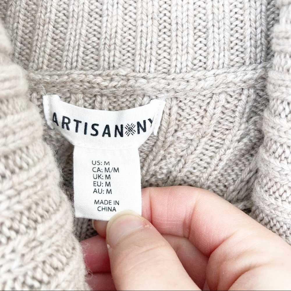 Other Artisan NY Wool Blend Tan Knit Turtleneck S… - image 4