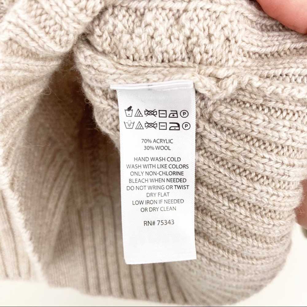 Other Artisan NY Wool Blend Tan Knit Turtleneck S… - image 5