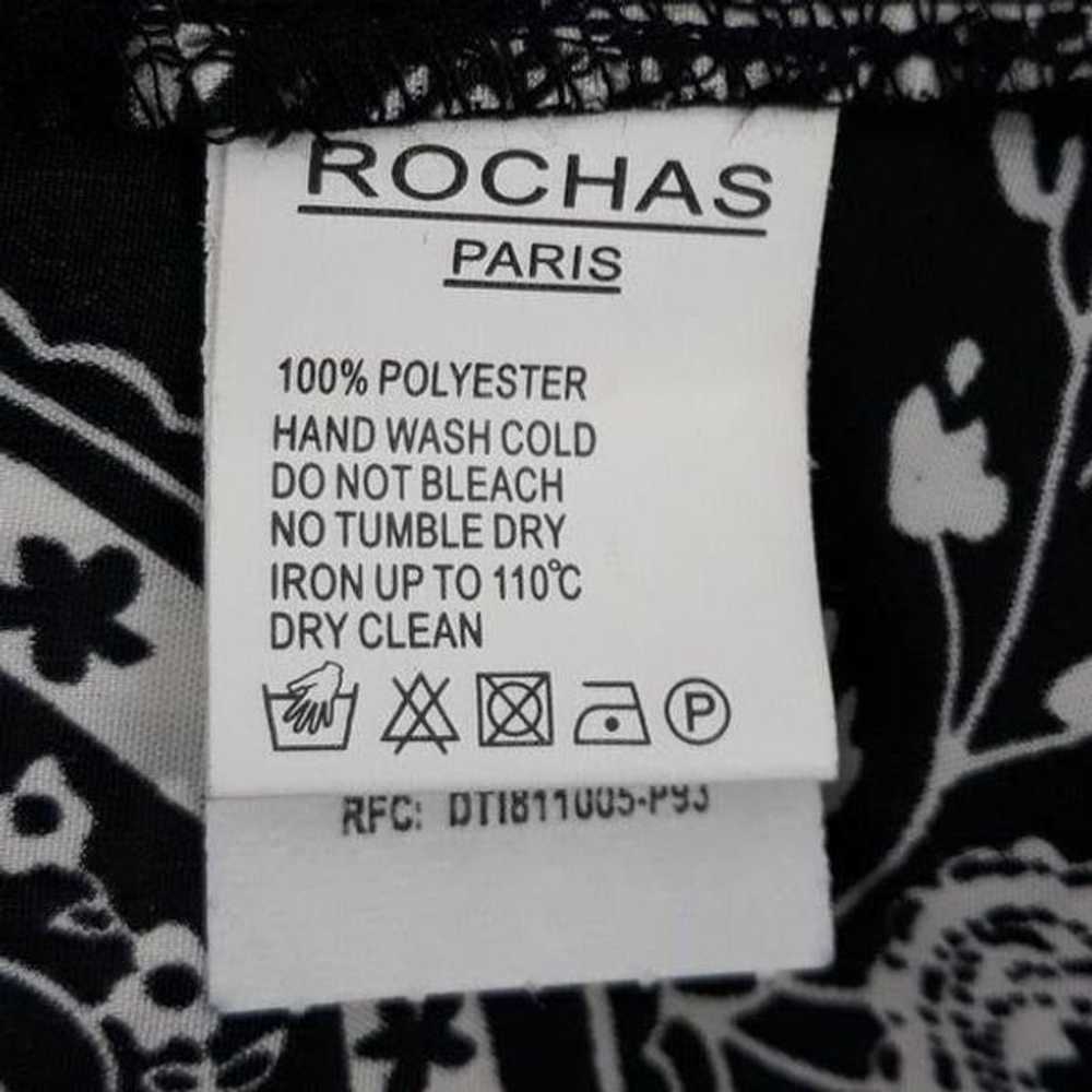 Rochas Paris Tunic Top Split Neck Long Sleeve Pai… - image 10