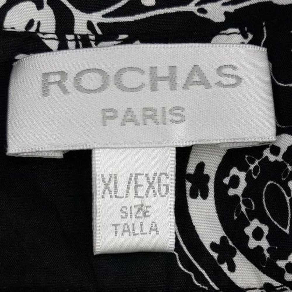 Rochas Paris Tunic Top Split Neck Long Sleeve Pai… - image 3