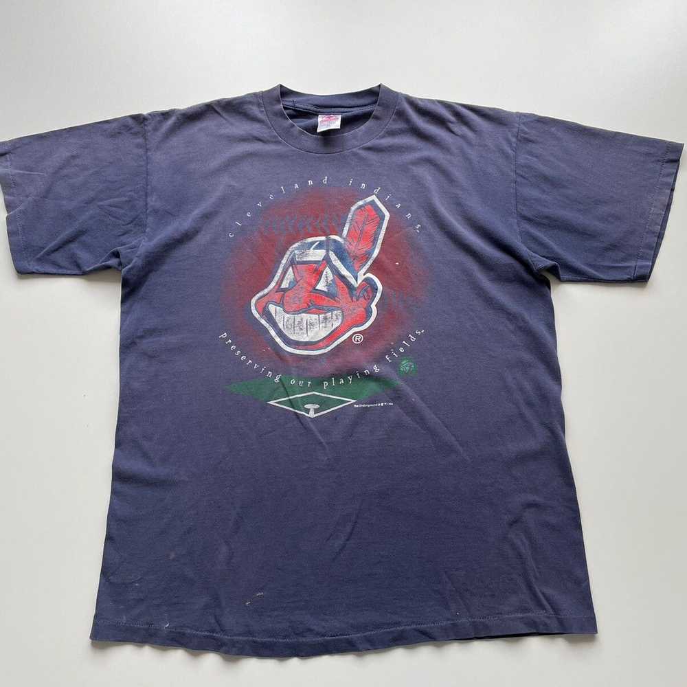 MLB × Vintage Vintage 90s Cleveland Indians MLB b… - image 1