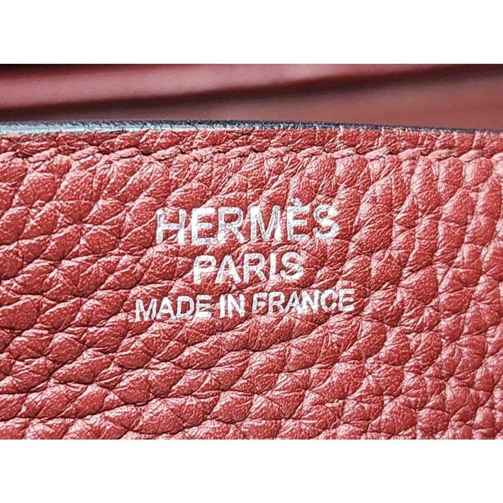 Hermes Lindy 2-way Bag Clemence Red Taurillon Lea… - image 8
