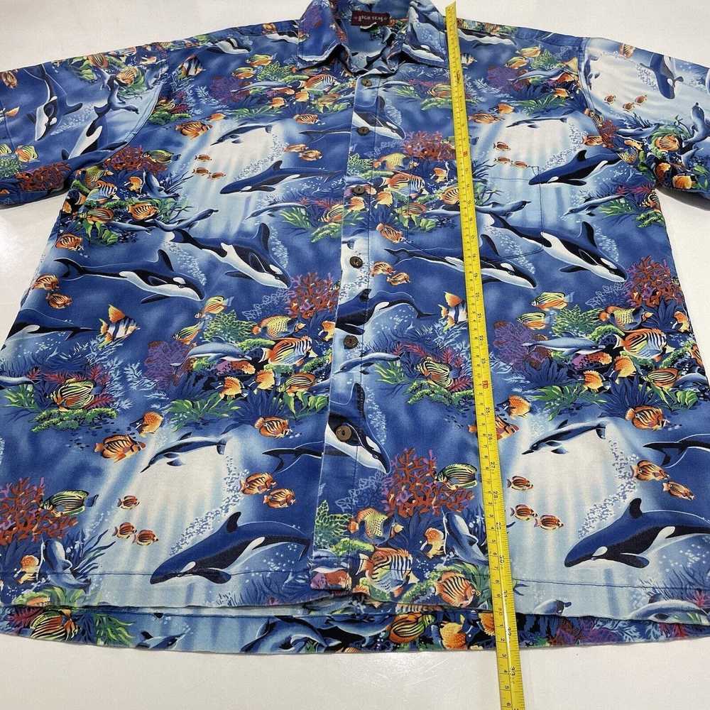Hawaiian Shirt High Seas Trading Shirt Ocean Prin… - image 8