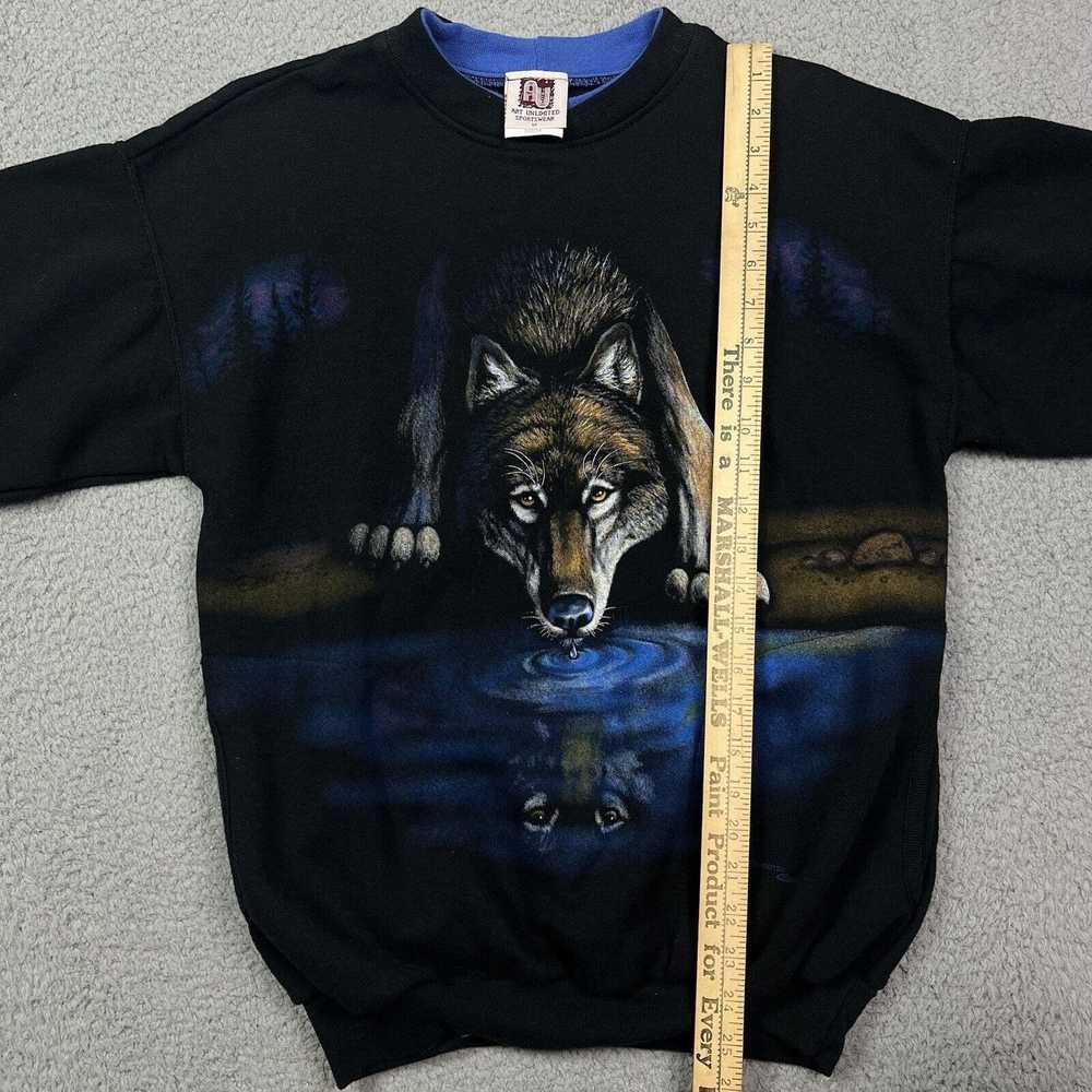 Other Vintage Art Unlimited Wolf Sweater Pullover… - image 7