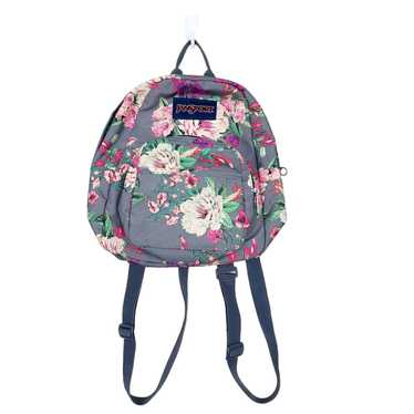 Jansport Jansport Gray Pink Floral Mini Backpack