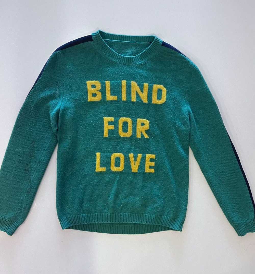 Gucci Green Gucci “Blind for love” sweater with s… - image 1