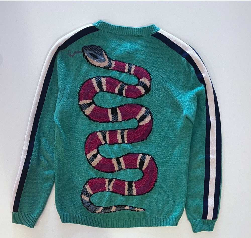 Gucci Green Gucci “Blind for love” sweater with s… - image 2