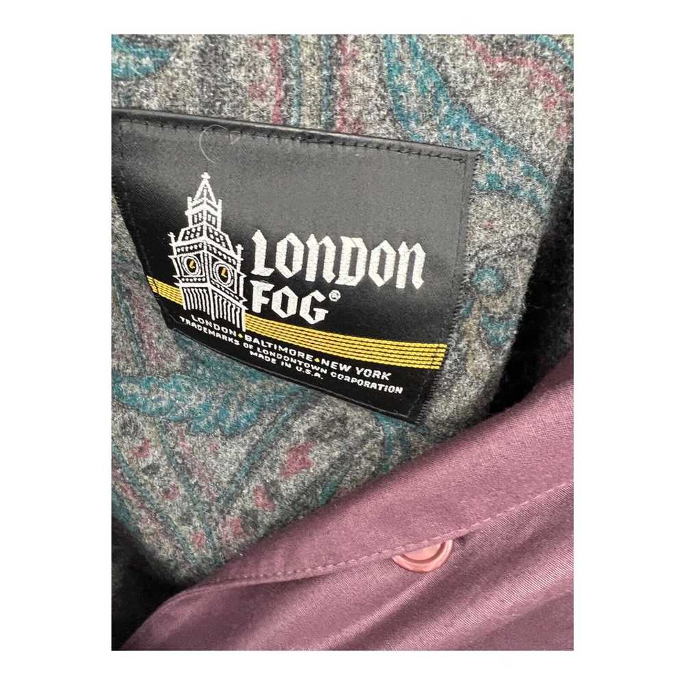 Vintage London Fog Jacket Women's 8 Reg Maroon Tr… - image 5