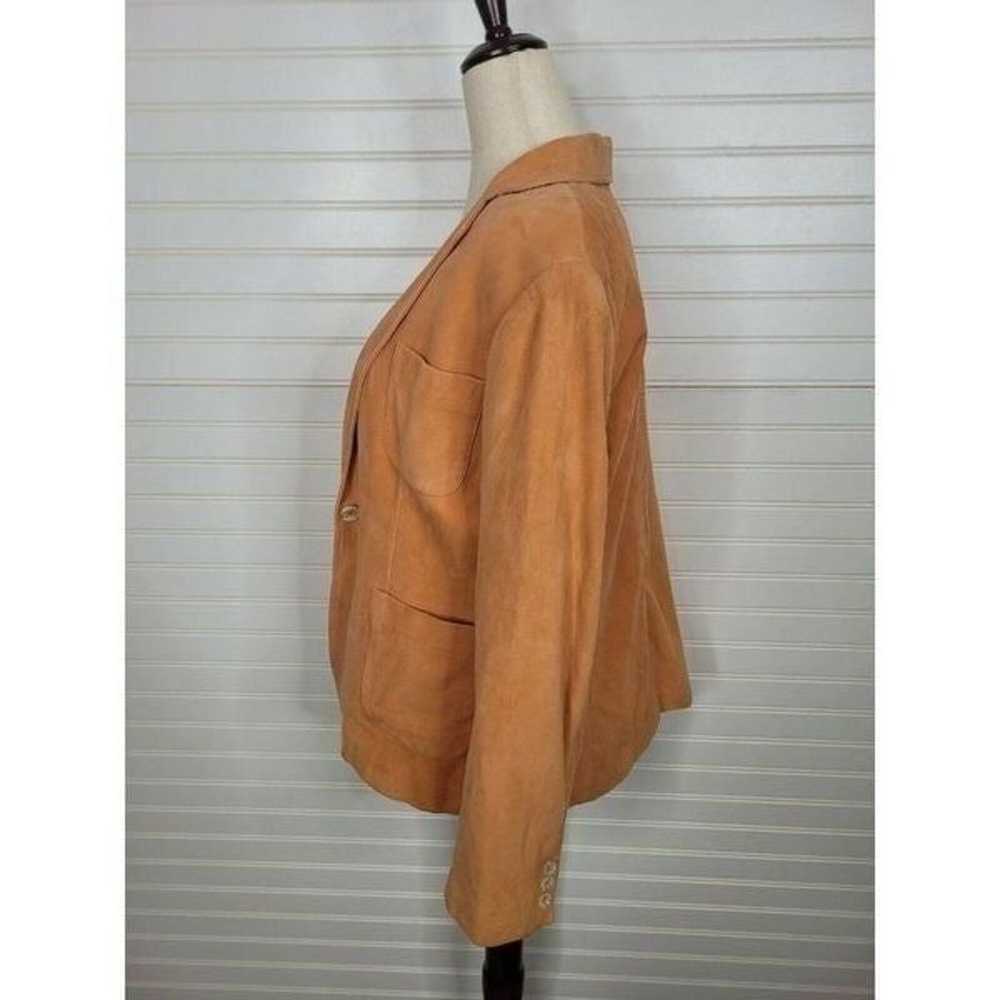 [Peter Millar] Orange Suede Leather Blazer M - image 2