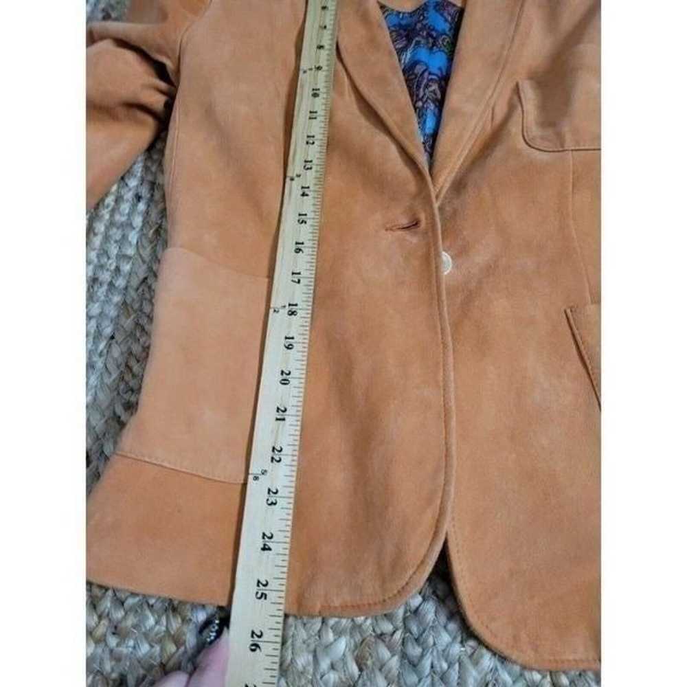 [Peter Millar] Orange Suede Leather Blazer M - image 8