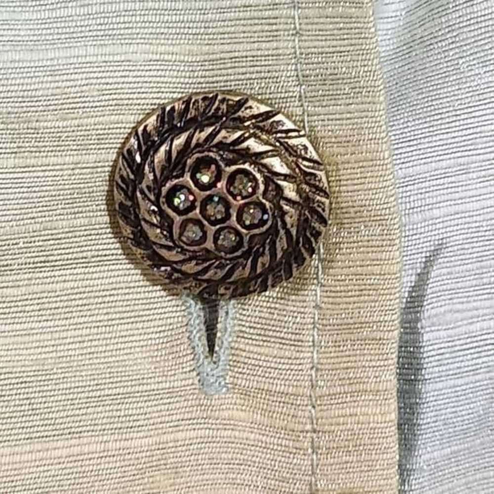 Indigo Moon floral embellished embroidered blazer… - image 7