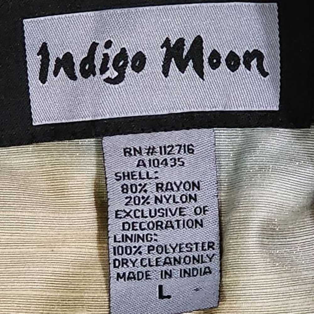 Indigo Moon floral embellished embroidered blazer… - image 8