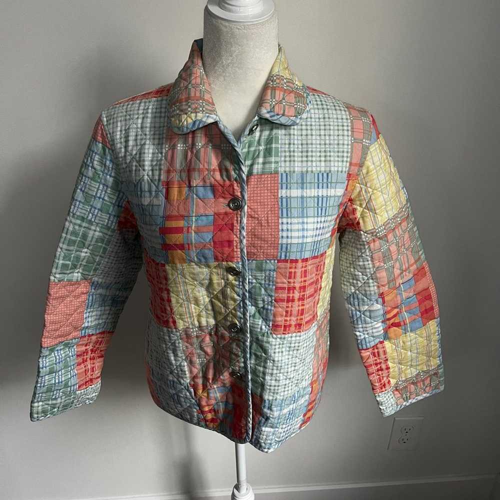 Alfred Dunner Quilted Blanket Patchwork Coat Jack… - image 2