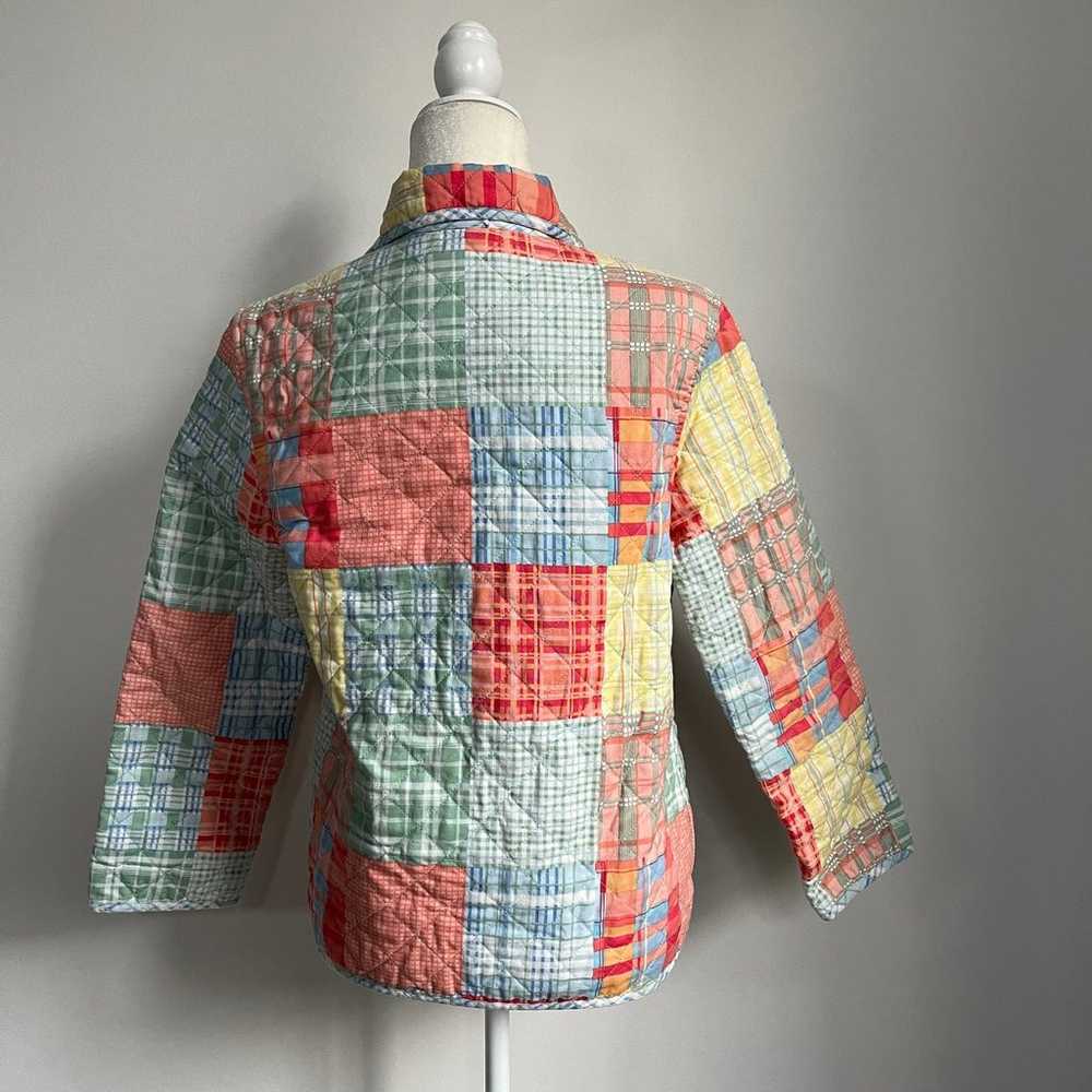 Alfred Dunner Quilted Blanket Patchwork Coat Jack… - image 3