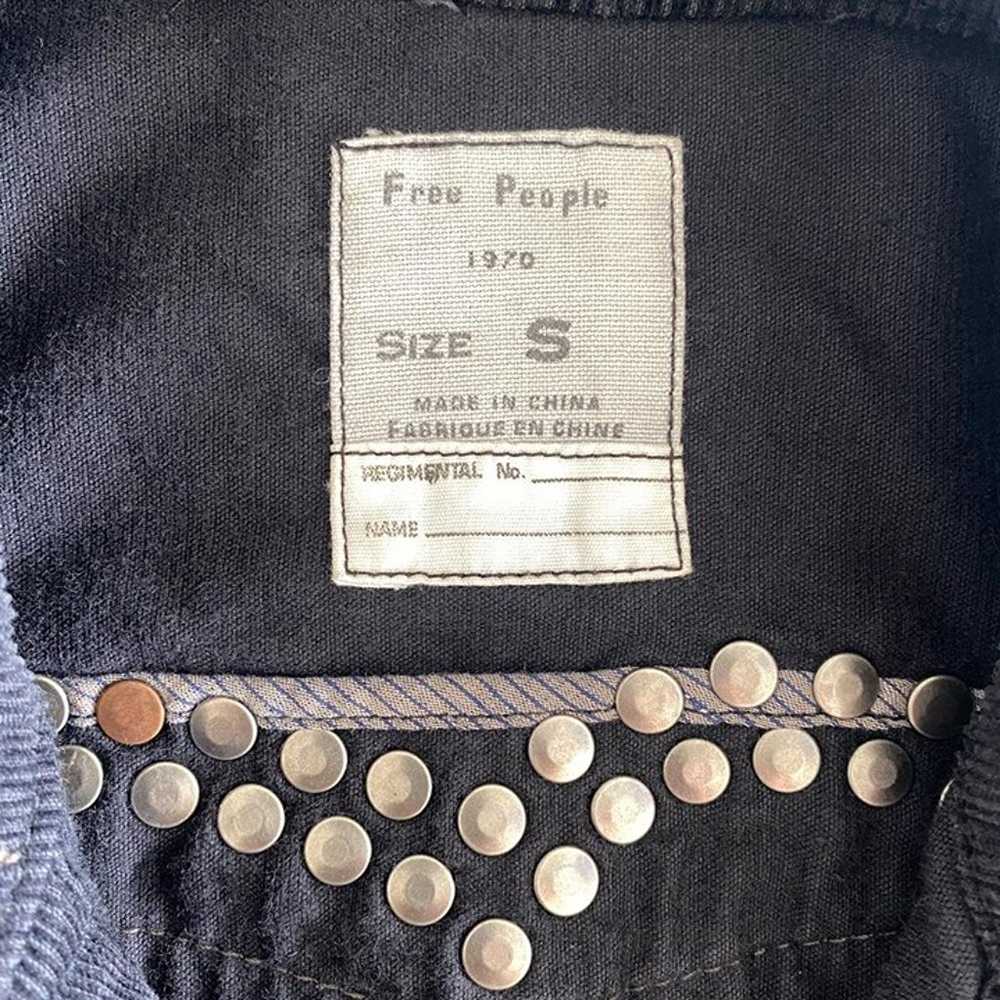 FREE PEOPLE Heart Studded Black Jacket Women S Sm… - image 9