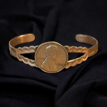 Vintage Vintage 1972 penny copper cuff bracelet
