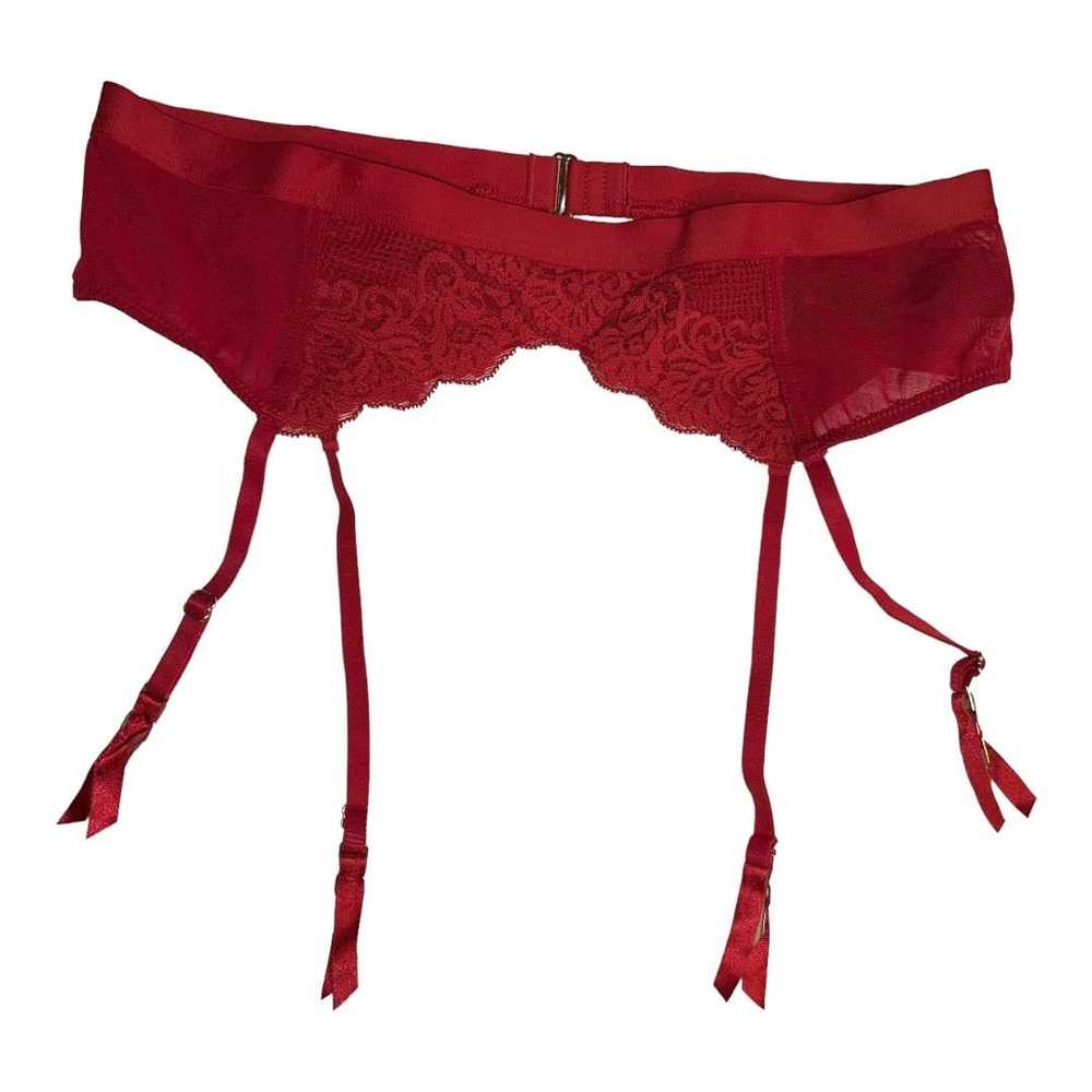 Iris Von Arnim IRIS + LILLY Red lace garter belt … - image 1