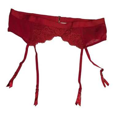 Iris Von Arnim IRIS + LILLY Red lace garter belt … - image 1