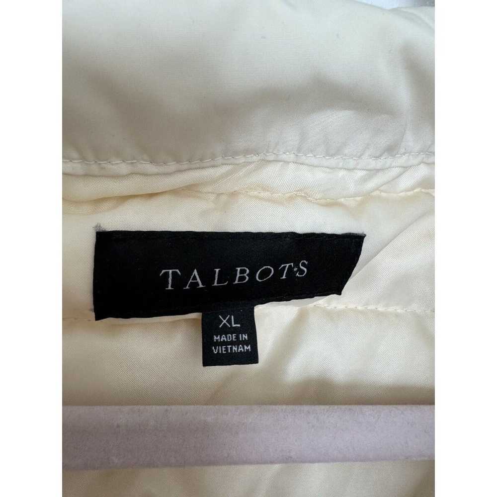 Talbots Women’s quilted Cream Ivory Down Jacket P… - image 4