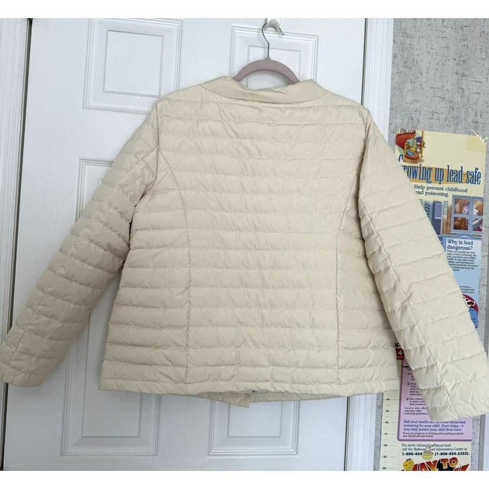 Talbots Women’s quilted Cream Ivory Down Jacket P… - image 6
