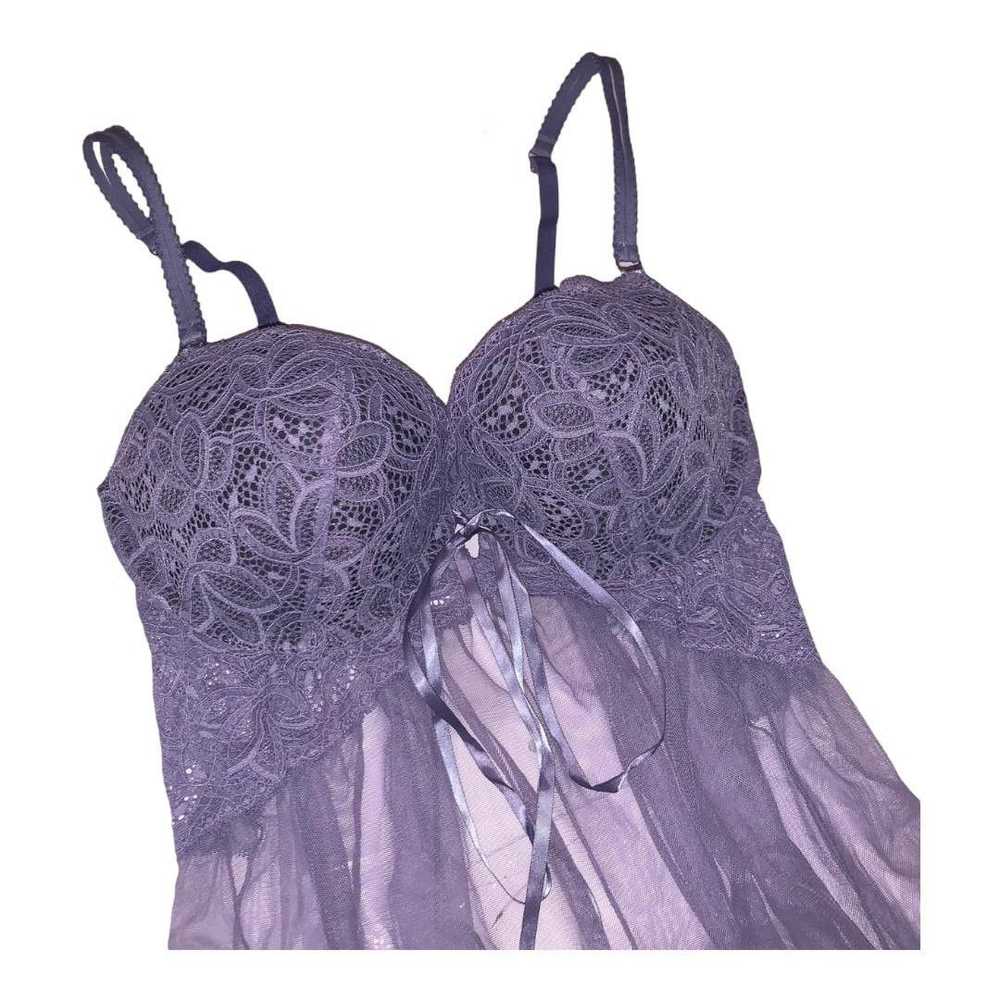 Victoria's Secret V•S 36D y2k sheer purple push u… - image 7