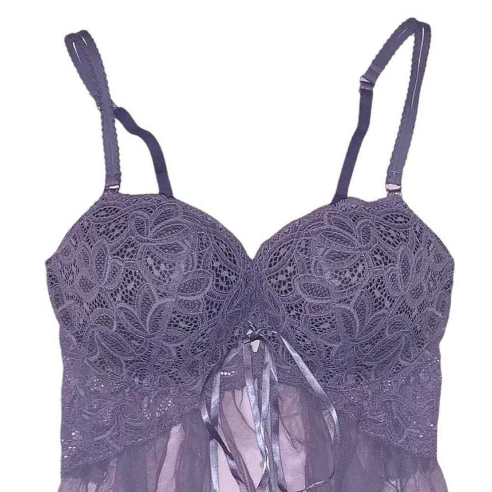 Victoria's Secret V•S 36D y2k sheer purple push u… - image 8