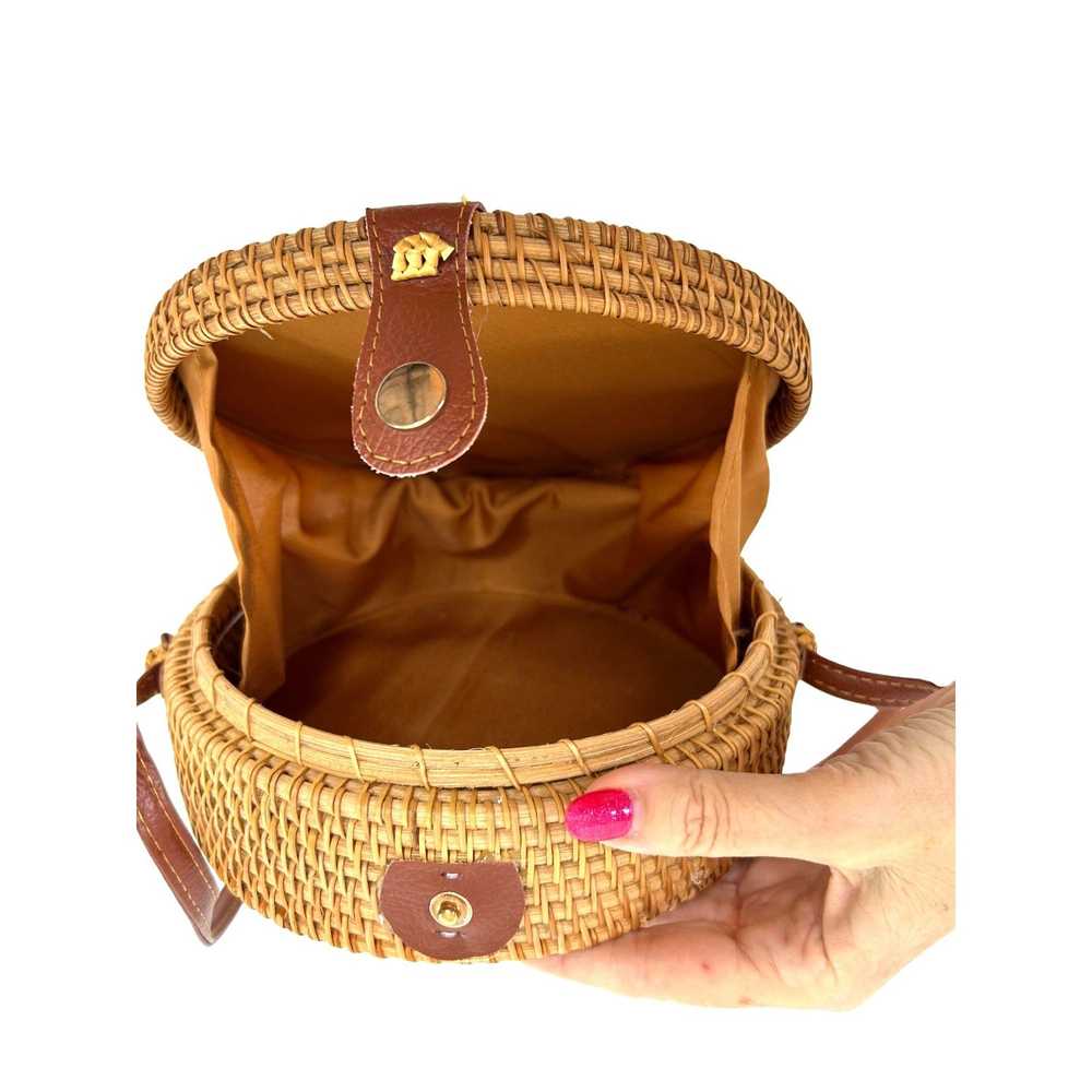 Other Circle Rattan Crossbody Shoulder Bag Handma… - image 4