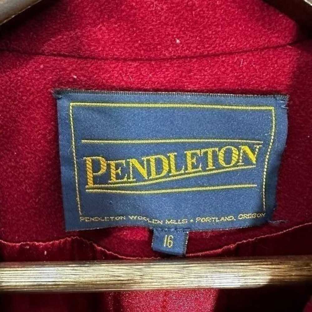 Vintage Pendleton coat womens 16 red Wool Nylon C… - image 2