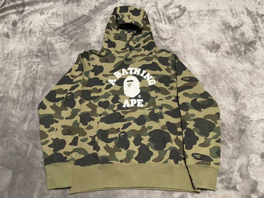 Bape 1st Camo College Pullover Hoodie - image 1