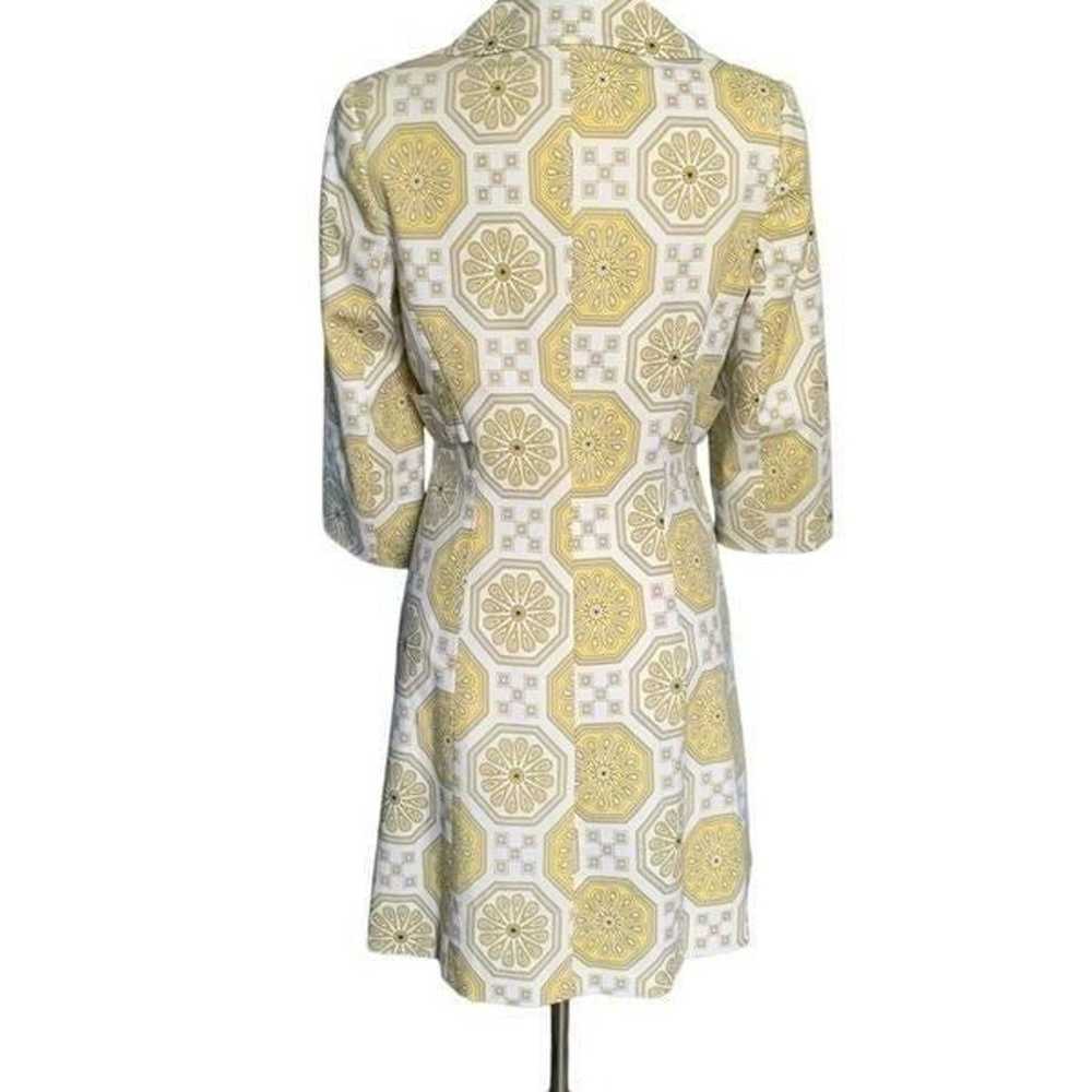 Trina Turk Yellow and White Geometric Floral Long… - image 4