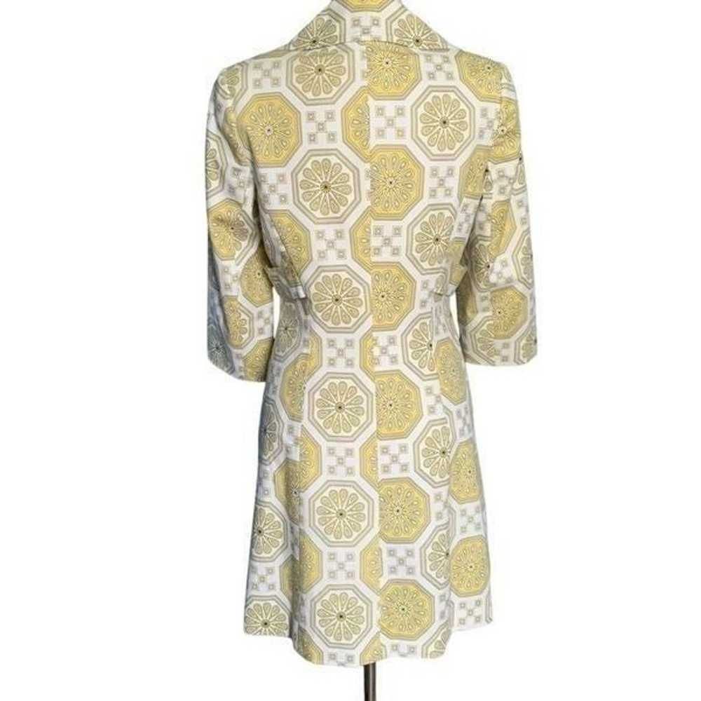 Trina Turk Yellow and White Geometric Floral Long… - image 5