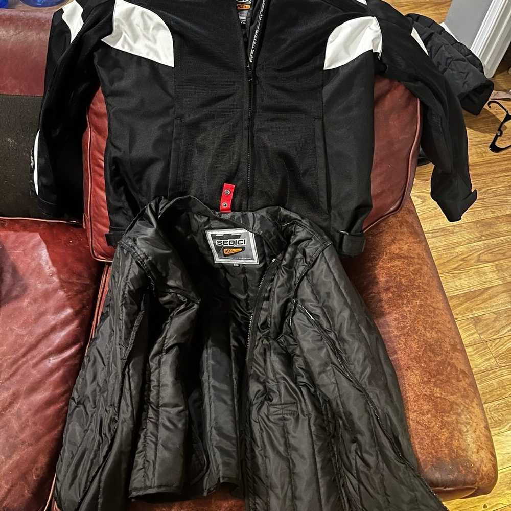 Sedici Women’s white and black motorcycle jacket … - image 1