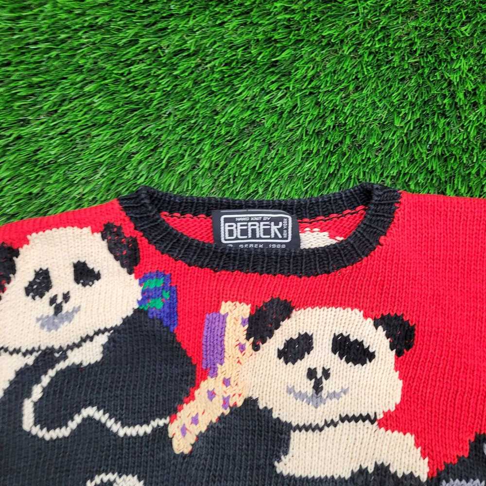 Vintage Vintage Berek Panda-Bear Dominos Sweater … - image 2