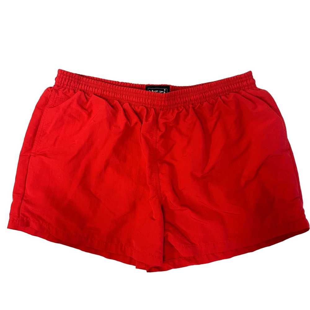 Unkwn 90's UZZI Amphibious Gear Red Nylon Swim Tr… - image 1