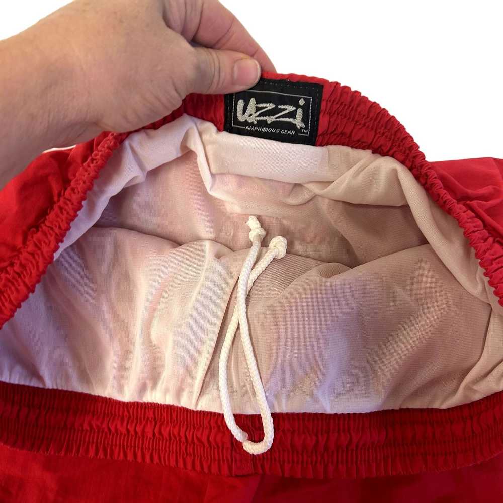 Unkwn 90's UZZI Amphibious Gear Red Nylon Swim Tr… - image 4