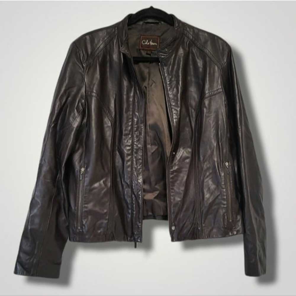 Cole Haan Leather Moto Jacket - image 2