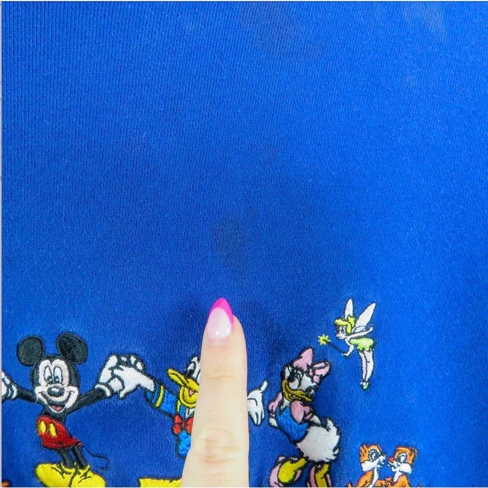 Disney × Vintage 90s Vintage Disney Blue Embroide… - image 6