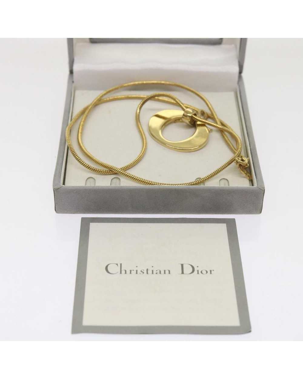 Dior Gold Metal Necklace with Elegant Design and … - image 10