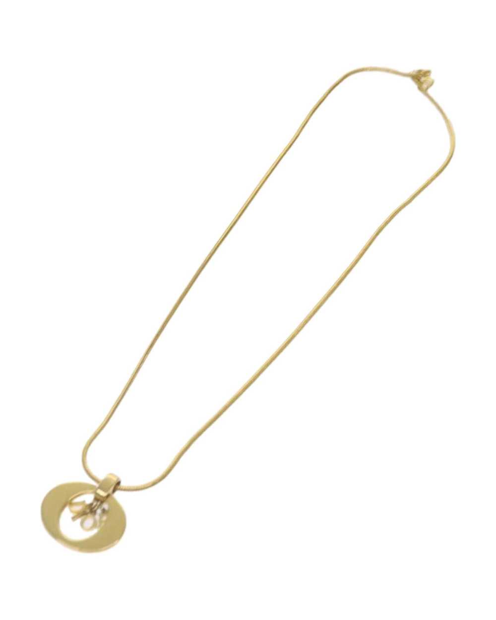 Dior Gold Metal Necklace with Elegant Design and … - image 1