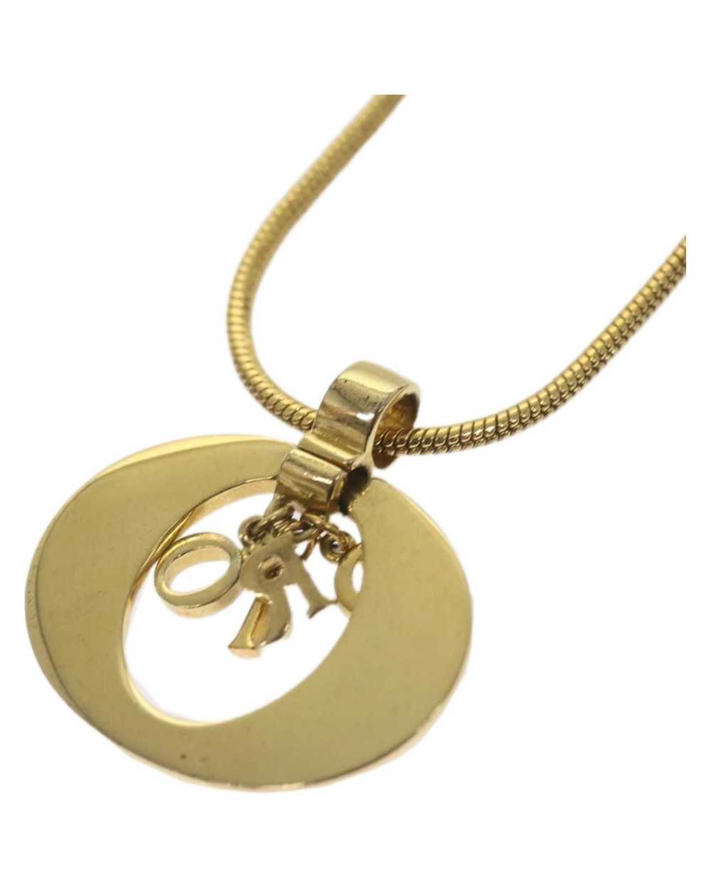 Dior Gold Metal Necklace with Elegant Design and … - image 3