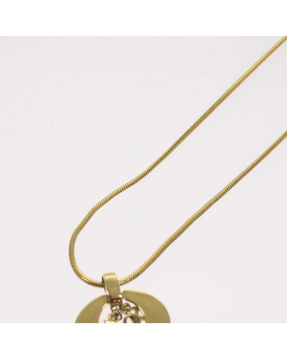 Dior Gold Metal Necklace with Elegant Design and … - image 5