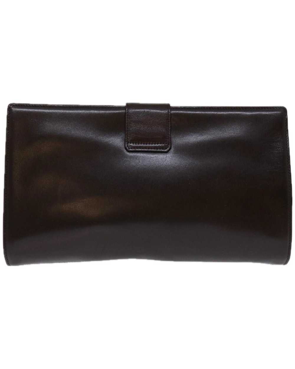 Givenchy Brown Leather Clutch Bag with Elegant De… - image 3