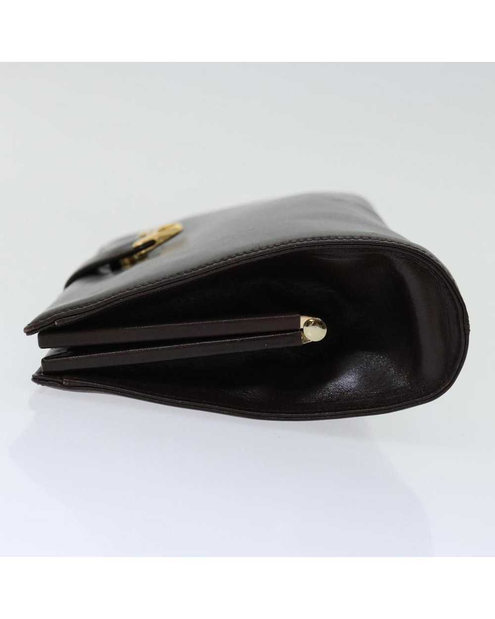 Givenchy Brown Leather Clutch Bag with Elegant De… - image 4