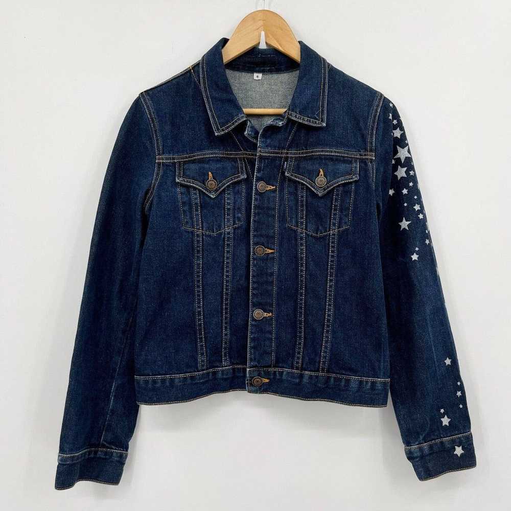 Vintage Jean Jacket Small Blue Reworked Denim Suc… - image 1