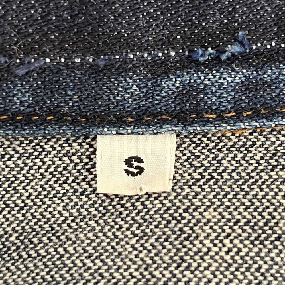 Vintage Jean Jacket Small Blue Reworked Denim Suc… - image 8