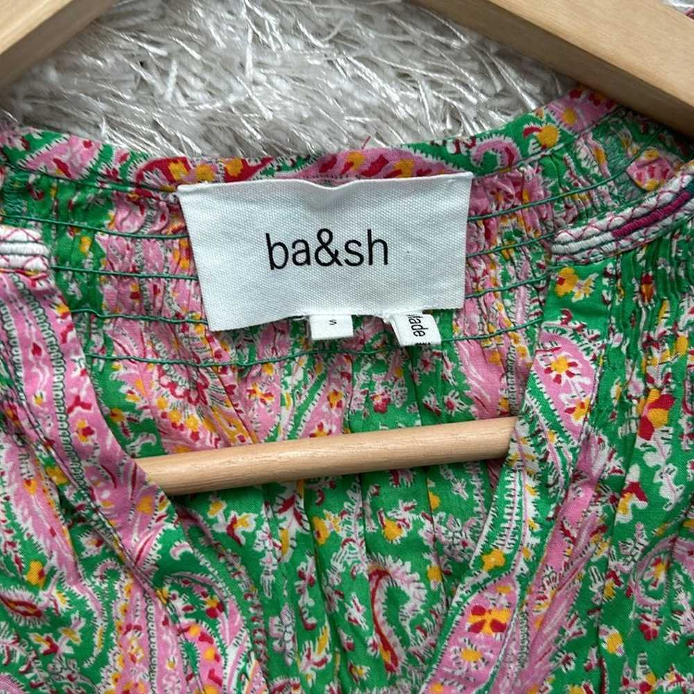 Ba&sh ba&sh Odeon robe dress green paisley print … - image 10