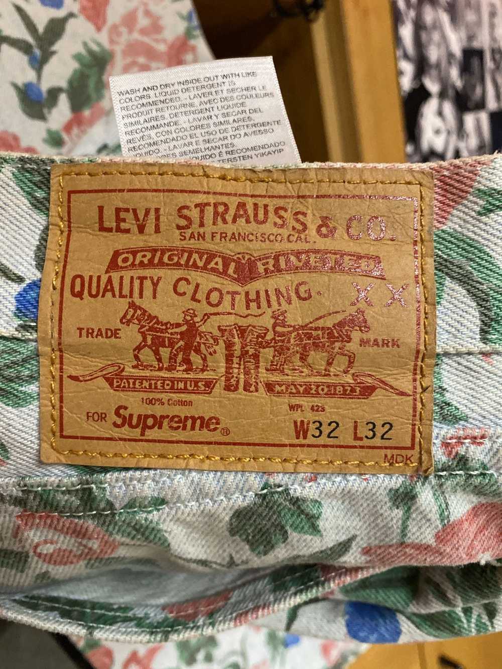 Levi's × Supreme Supreme Levi’s Roses 505 Jeans - image 4