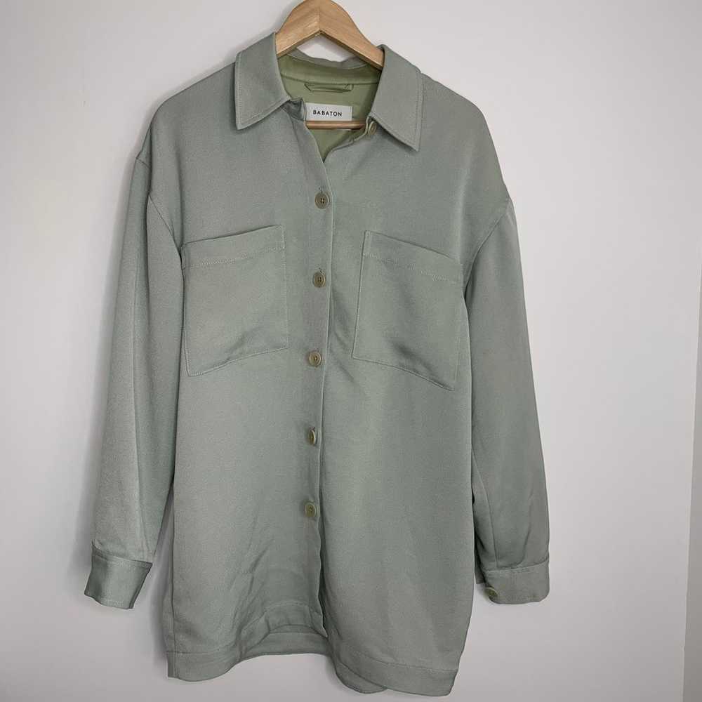 Aritzia Babaton Borna Sage Green Jacket Womens Sm… - image 3